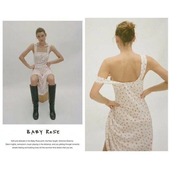 💕REALISATION PAR💕 The Dharma Dress ~ Baby Rose Floral Print XL NWOT - Picture 6 of 16